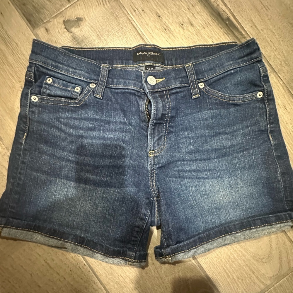 Banana Republic Dark Blue Jean Shorts- Like new!